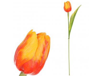 17214 tulipan plastovy v oranzove barve cena za 1ks ve svazku 12ks sg60104 or