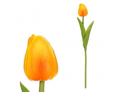 23469 tulipan mini barva oranzovo zluta kvetina umela penova cena za 1ks kn5112 or