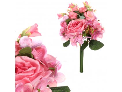 24936 puget kvetin mix ruzi a hortenzie ruzova barva kuy064 pink