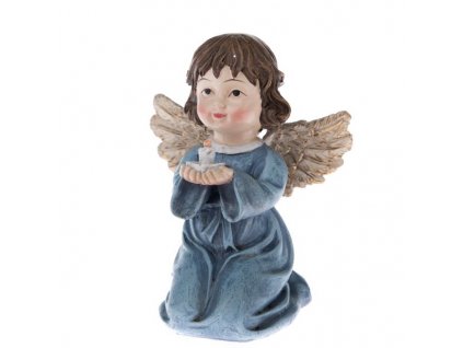 Polyresinový anděl se svíčkou AND22129