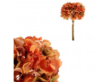 3837 1 hortenzie puget kvetina umela barva oranzova kum3314 or
