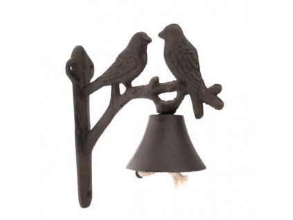 Litinový zvonek s ptáčky LS109