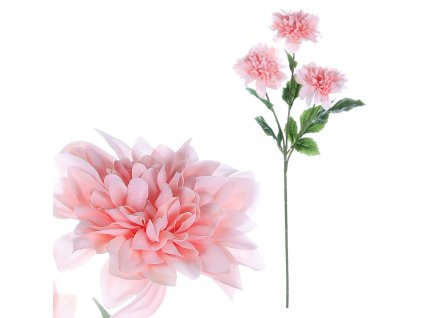 7401 jirina na stonku 3 kvety v ruzove barve kn6126 pink