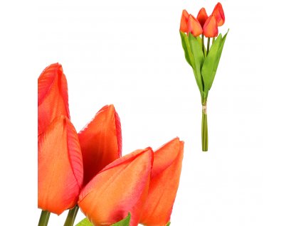 88823 tulipany v pugetu barva oranzova kn6121 or