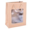 Papírová taška s PVC okýnkem - sada 12ks DMTAS0026
