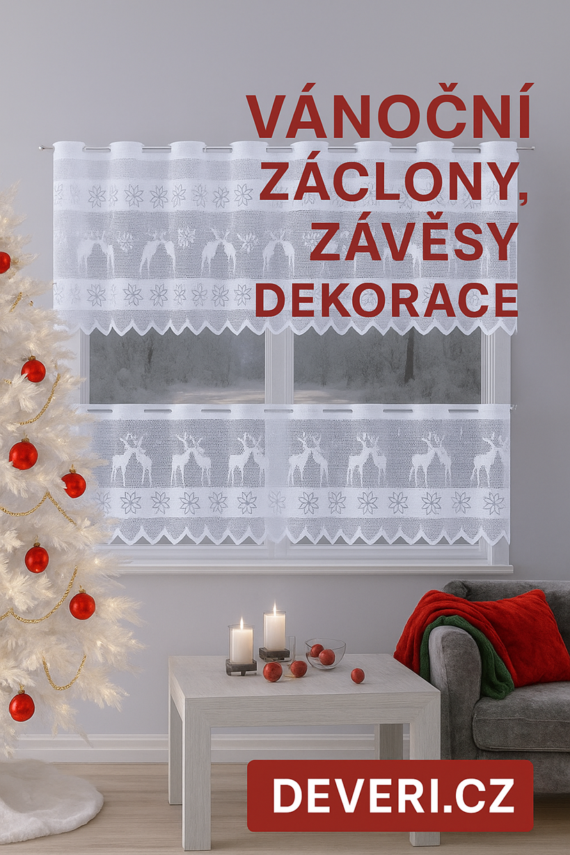 Vánoční záclony, závěsy a dekorace pro útulný domov