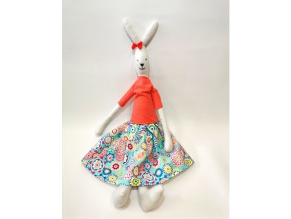 Maskot králíček Emička 70 cm bílý