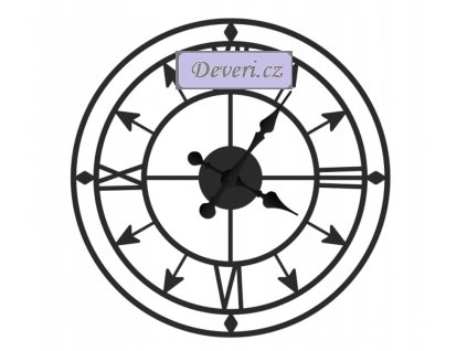 Nástěnné kovové hodiny Copernicus 60cm černé (1)