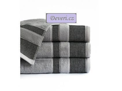 Bavlněný ručník 50 x 90 cm Carlo světle šedý