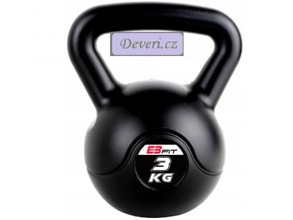 Kettlebell plastový 3 kg černý