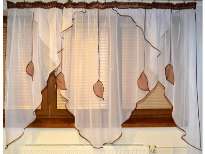 Voálová Záclona Ema hnědá 400x155cm