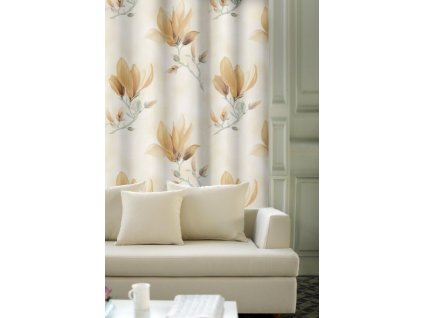 Hotový luxusní závěs magnólie na řasící pásce 140x250cm v různých barvách