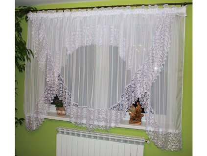 Hotová voálová záclona Justýna 400x175cm bílá