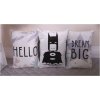 Dekorační polštářek Batman 31x45cm bílý2