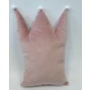 Dekorační polštářek Korunka 30x48cm růžový