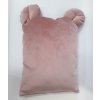 Dekorační polštářek s ušima 27x40cm růžový