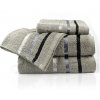 Sada bavlněných ručníků 4 kusy světle šedé (2)