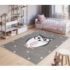 Dětský koberec Sova šedý různé velikosti