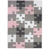 Dětský koberec puzzle 300x200cm růžový