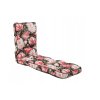 Polstr podsedák na zahradní lehátko Pivoňky 180 × 48 cm – černý  Polstr na zahradní křeslo, vícebarevný