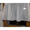 Voálová Záclona Rozálie ecru s hnědým lemováním a záclonkami 300x150cm
