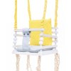 Dětská zahradní plastová houpačka žlutá 3v1 do 20kg 36x34x31cm