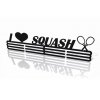 Kovový nástěnný věšák na medaile I love squash, 3 rozměry, různé barvy