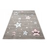 Dětský koberec Hvězdičky šedý různé velikosti