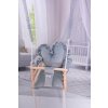 Plyšová houpačka 3v1 srdce šedá 34x34x34cm od 9 měsíců do 30kg