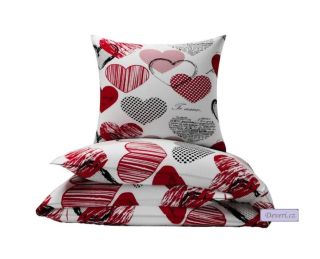 Kvalitní povlečení s motivem 💕 srdíček potěší každého. Mrkněte na celou naši nabídku zde 👉 https://www.deveri.cz/valentyn/...