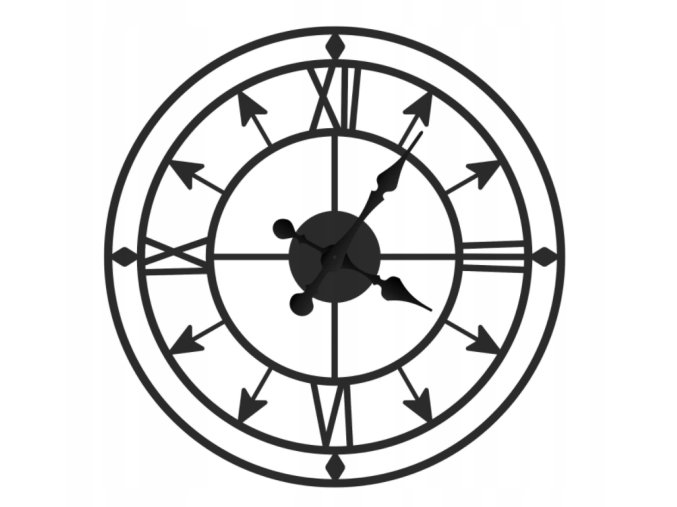 Nástěnné kovové hodiny Copernicus 60cm černé (1)