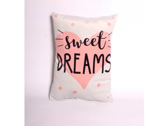 Dekorační polštářek Sweet dreams 31x45cm bílý