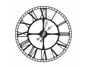 Nástěnné kovové hodiny 40cm černé (1)