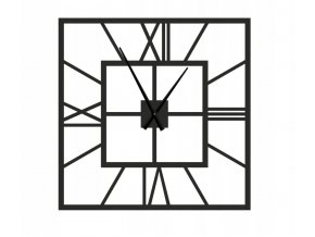 Nástěnné kovové hodiny 80cm černé (1)