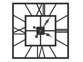 Nástěnné kovové hodiny čtverce 60cm (1)