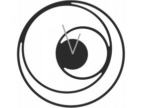 Nástěnné kovové hodiny spirála 50cm černé (1)