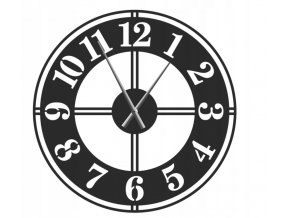 Nástěnné kovové hodiny klasik 80cm černé (1)