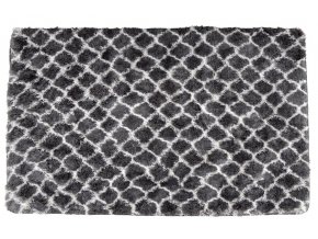 Plyšový kusový koberec 3D Clover šedý (Rozměr 160x230cm)
