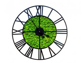 Retro hodiny dekorační mech 80cm černé (2)
