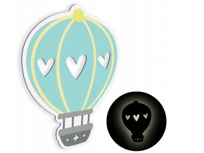 Noční lampička LED balón světle modrá