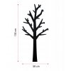 Nástěnný kovový věšák strom 130cm černý (2)