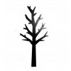 Nástěnný kovový věšák strom 130cm černý (1)