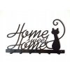 Nástěnný kovový věšák Home sweet home 40x28x3cm černý (1)