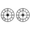 Nástěnné kovové hodiny Roma 100cm černé (2)