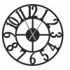Nástenné kovové hodiny Roma 80cm čierne
