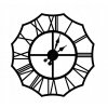 Nástěnné kovové hodiny Retro 50cm černé (1)