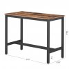 Industriální barový stůl 120x60x90cm rustikální hnědá4