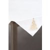 Vianočný obrus zlatý stromček biely 85x85 cm