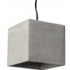 Stropná betónová lampa 15x15cm šedá kocka
