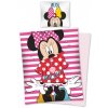 Detské bavlnené licenčné obliečky Disney Myška Minnie LOVE Mickey 140x200cm / 70x80cm ružové